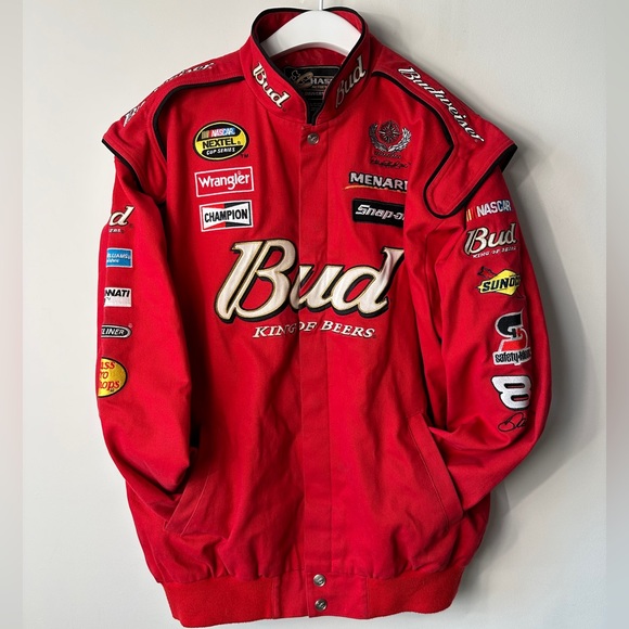 Vintage Budweiser Racing Nascar Jacket Chase Authentics Dale Earnhardt Size XL - Picture 13 of 15